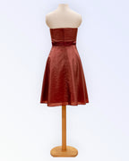 Burgundy organza party dress