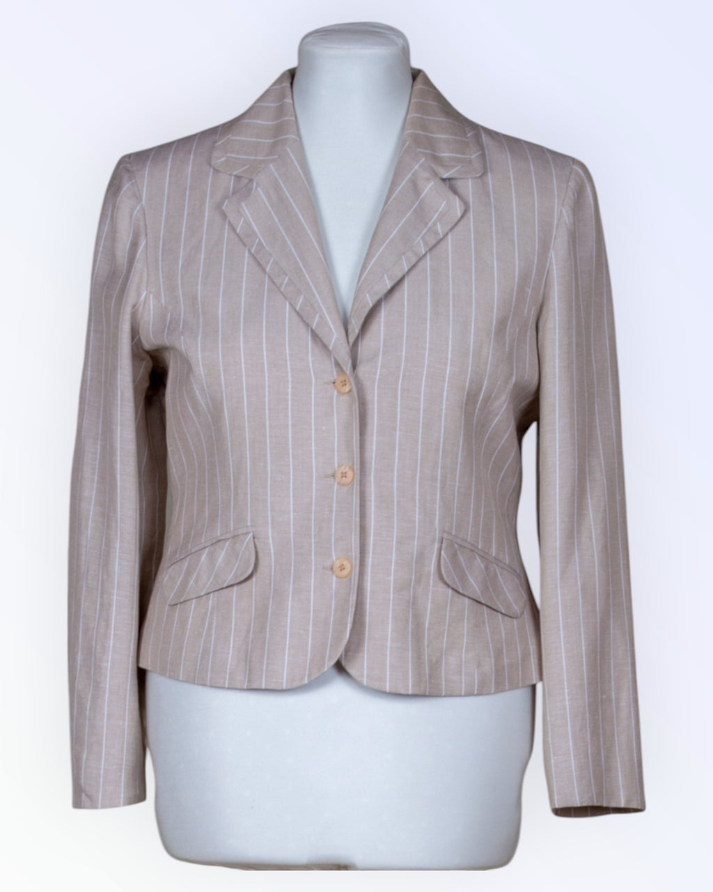 Orsay-raidallinen kevyt pellavainen kesätakki