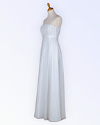 Off-white empire-style chiffon dress