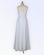 Off-white empire-style chiffon dress