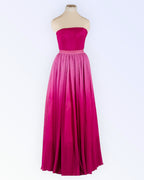 Pinkki organza juhlamekko