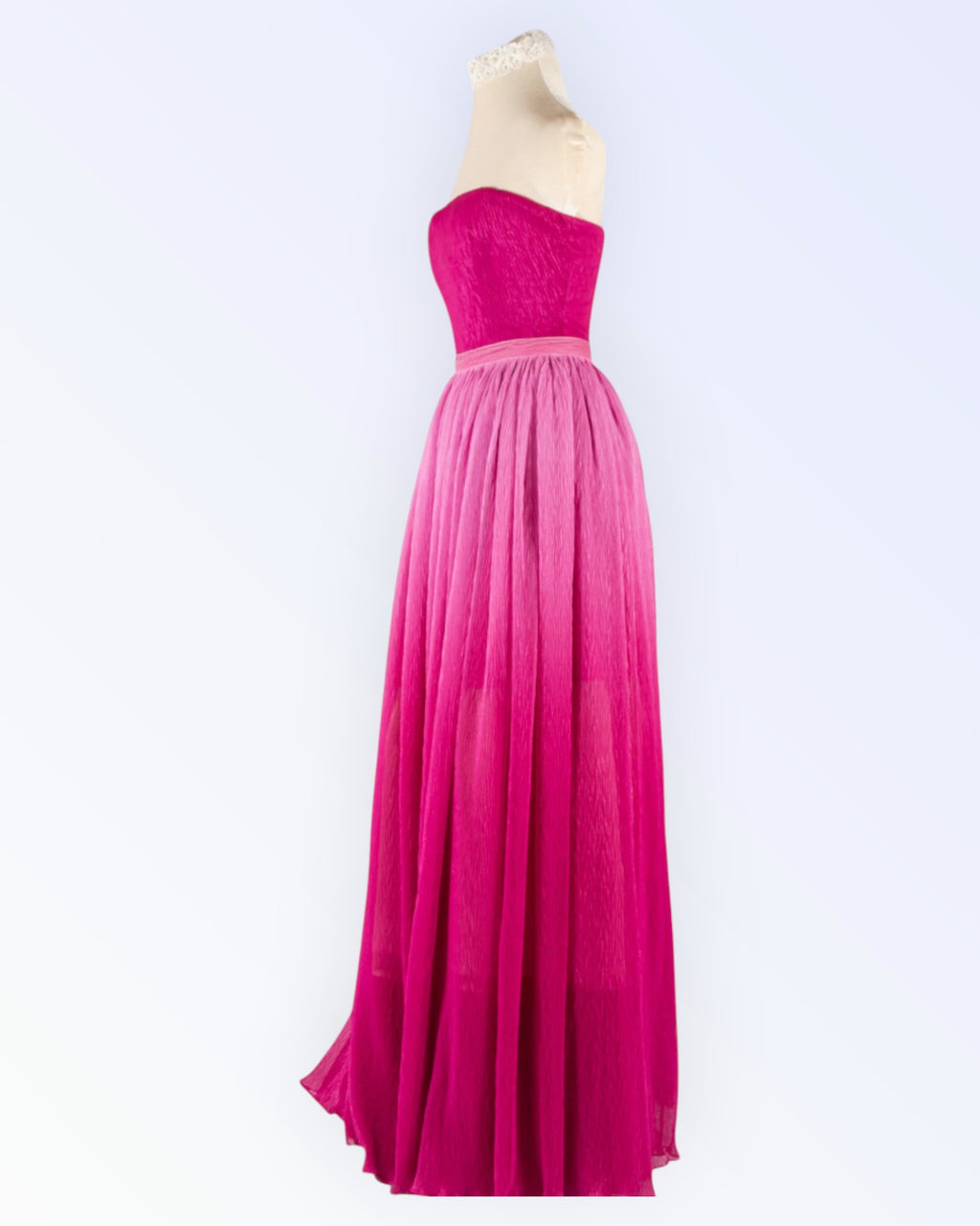 Pinkki organza juhlamekko