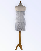 Rinascimento light gray satin dress