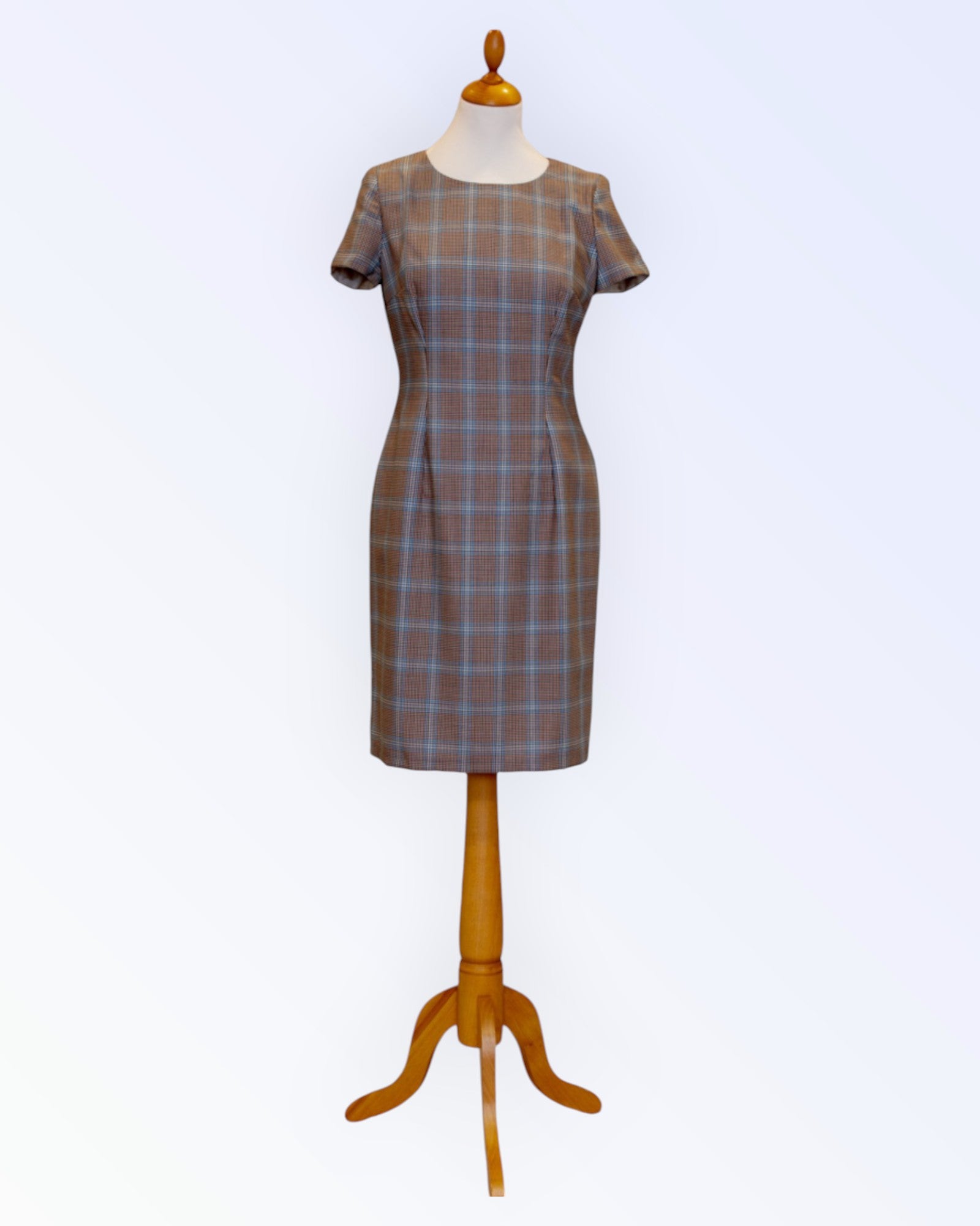 Checked wool dress