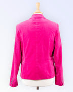 Raspberry Collection vaarikapunane velvetist bleiserjakk