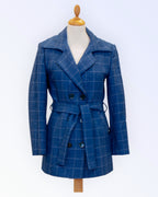 Checked winter coat with insulated lining
