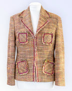 Leara Fashion multi-colored fabric jacket