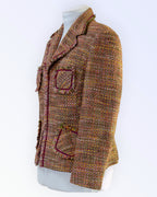 Leara Fashion multi-colored fabric jacket