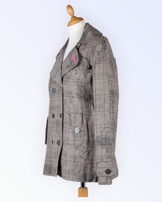 Oxbow sporty check outdoor jacket
