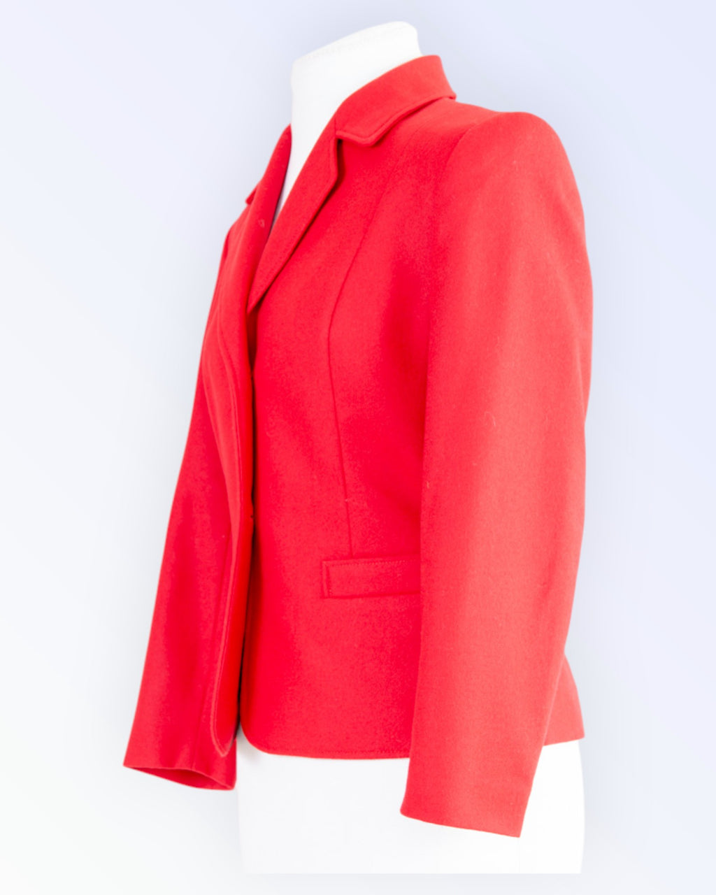 AMAL Coordinates classic red blazer