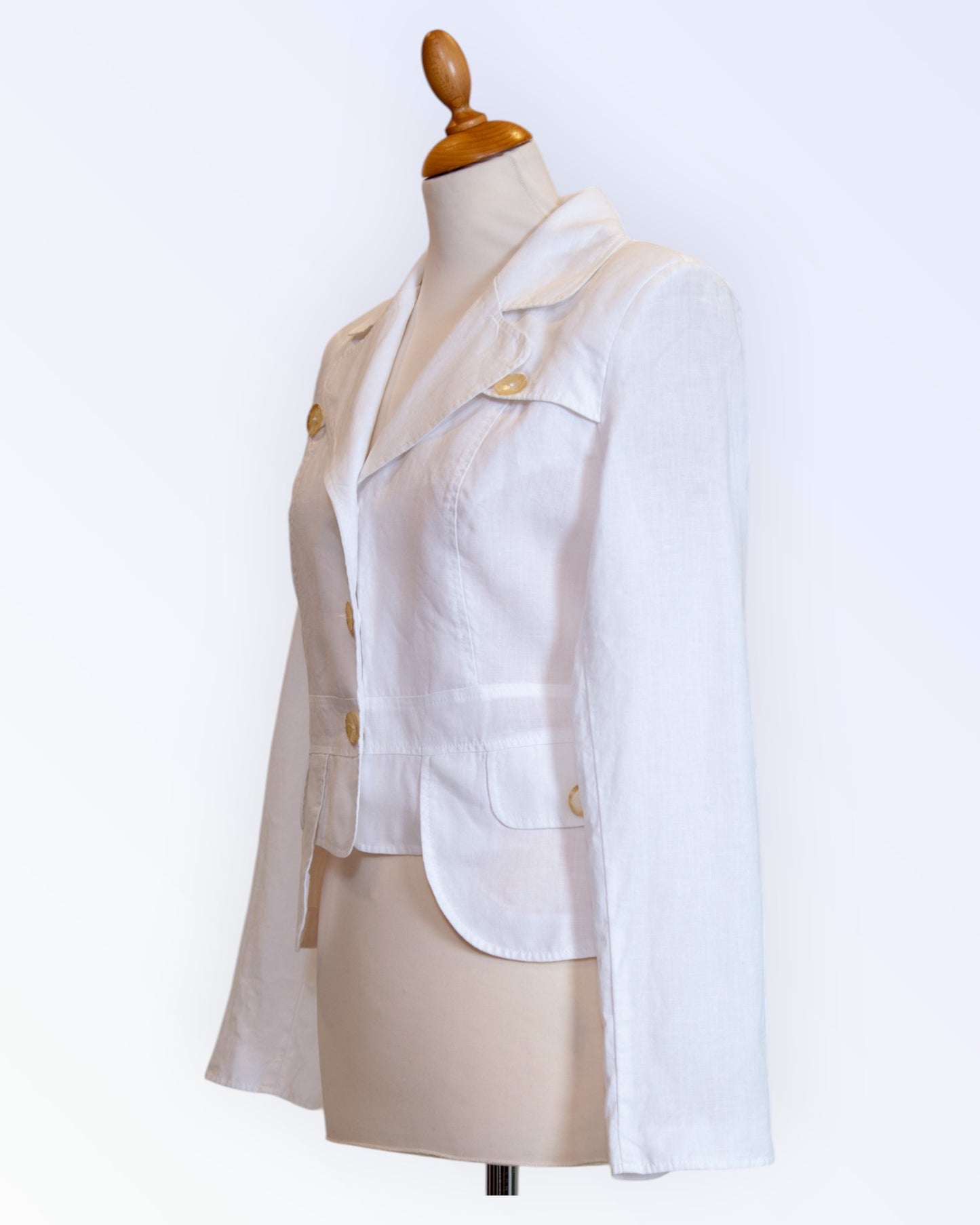 Orsay white linen summer jacket
