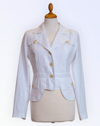 Orsay valkoinen pellavainen kesätakki