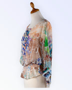 S.12 S Twelve colorful chiffon blouse