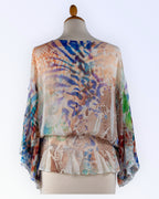 S.12 S Twelve colorful chiffon blouse