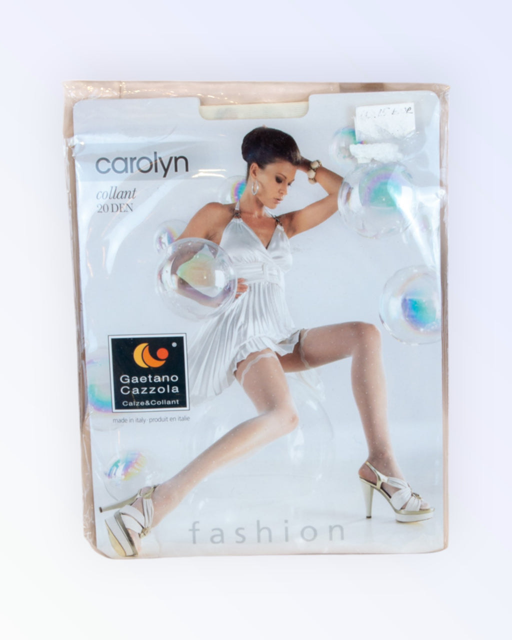 Carolyn patterned white tights