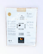 Love patterned champagne stockings