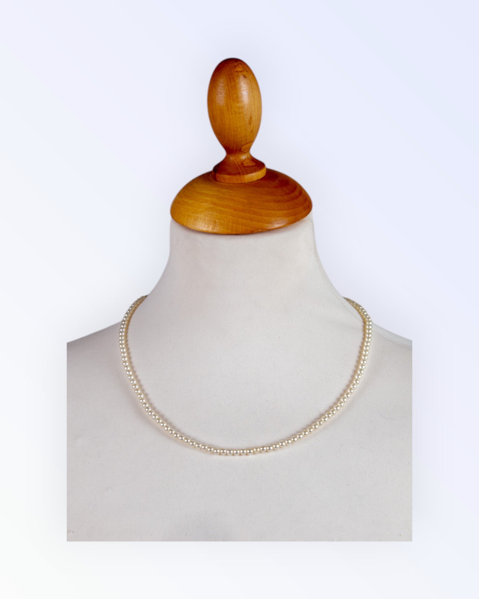 Plastic pearl necklace