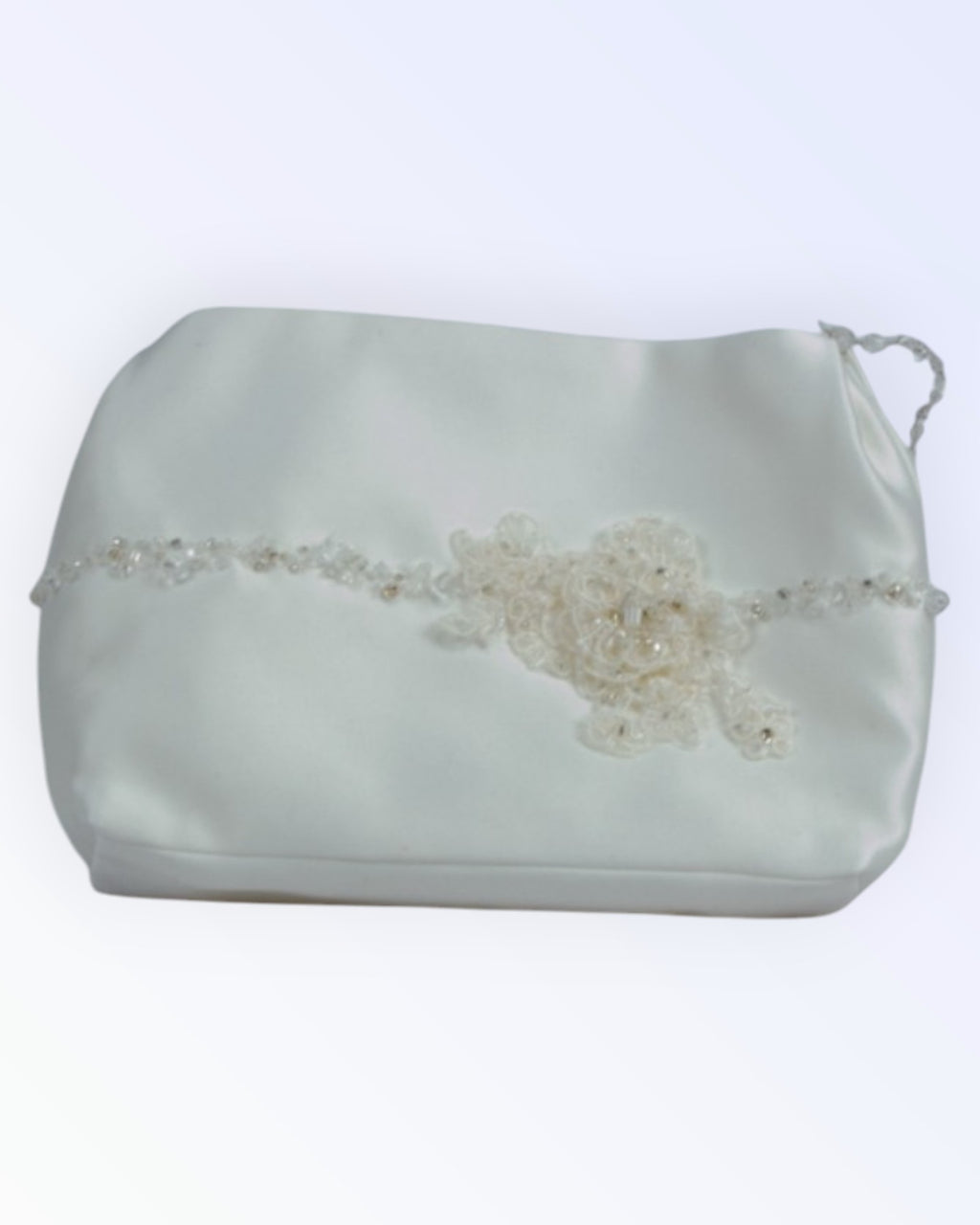 Natural white handbag for the bride