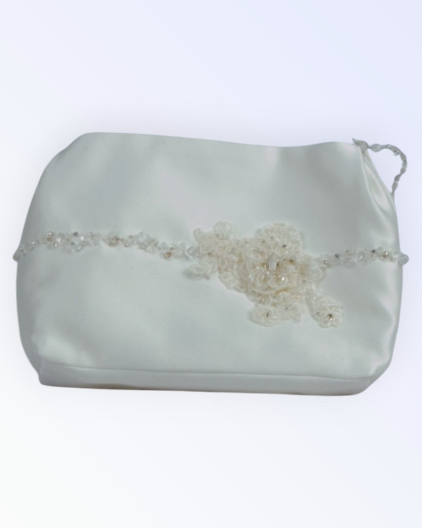 Natural white handbag for the bride