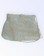 Off-white lace bridal handbag