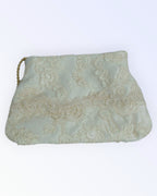 Off-white lace bridal handbag