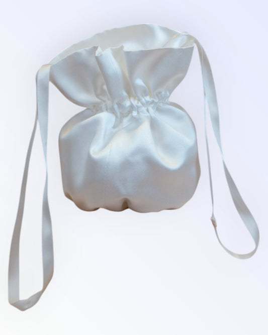 Natural white bag for the bride