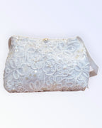 White lace bridal handbag