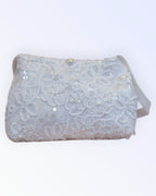 White lace bridal handbag