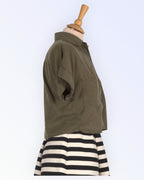 Zara Basic olive green sporty blouse