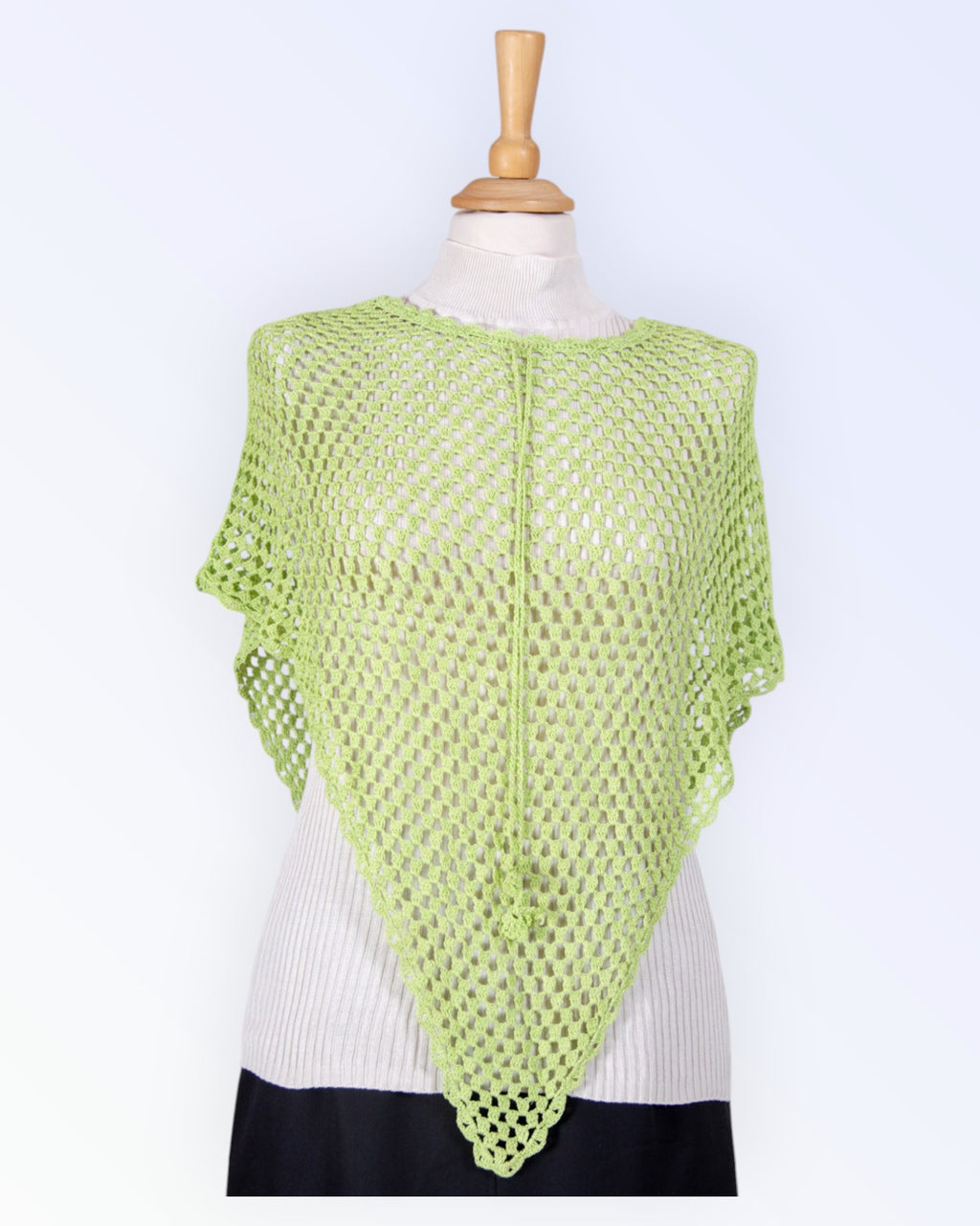 Vaaleanvihreä poncho