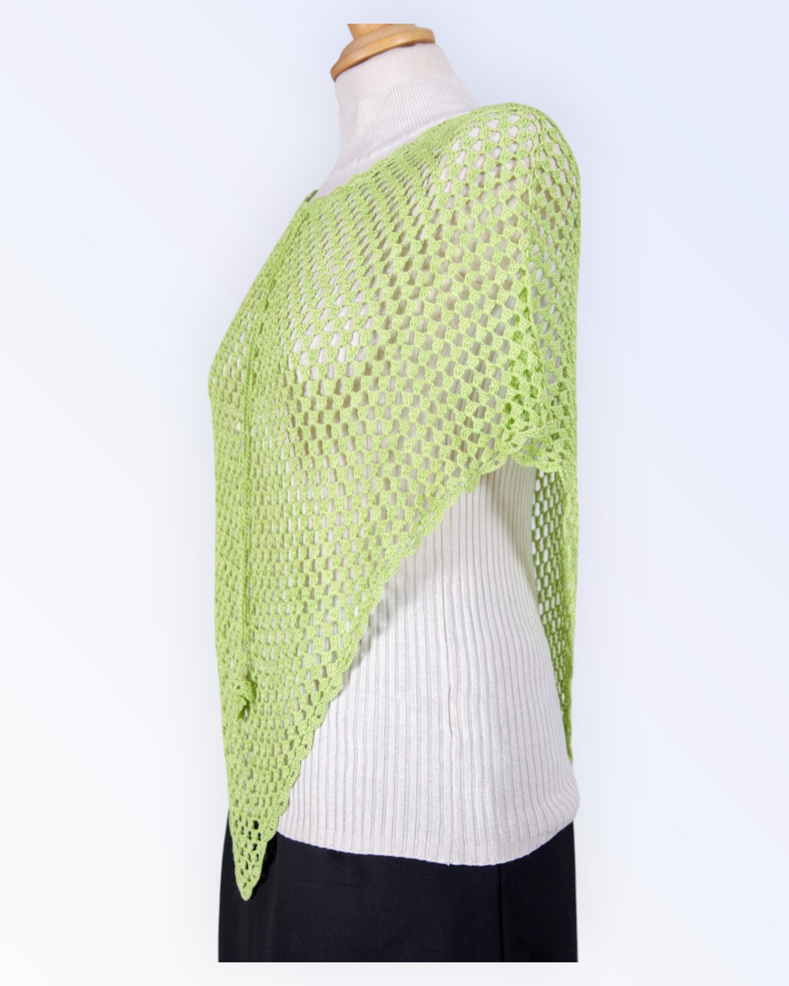 Vaaleanvihreä poncho