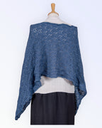 Blue lace poncho