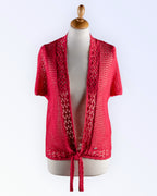 Raspberry lace cardigan
