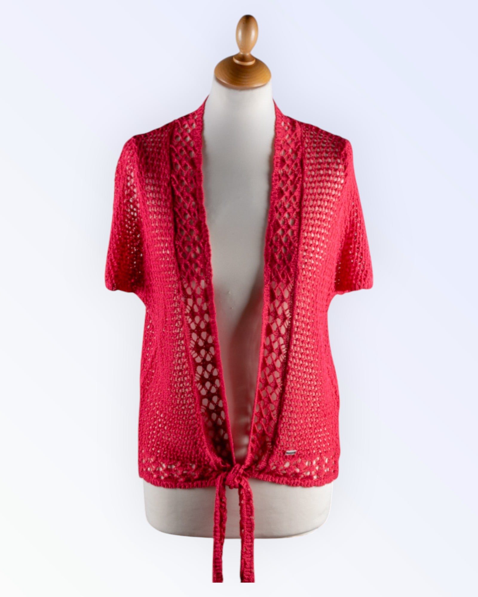 Raspberry lace cardigan