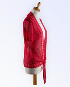 Raspberry lace cardigan