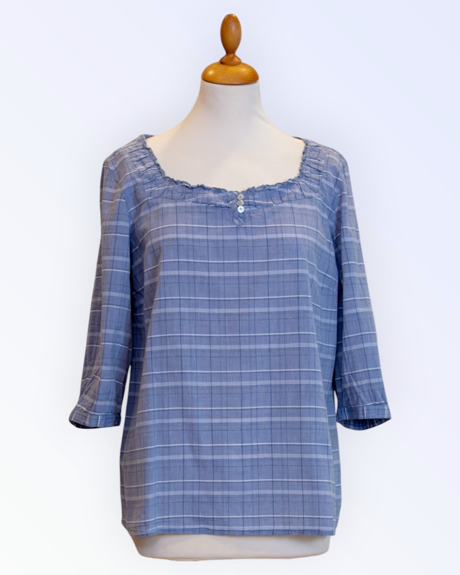 Tom Tailor blue gray summer blouse