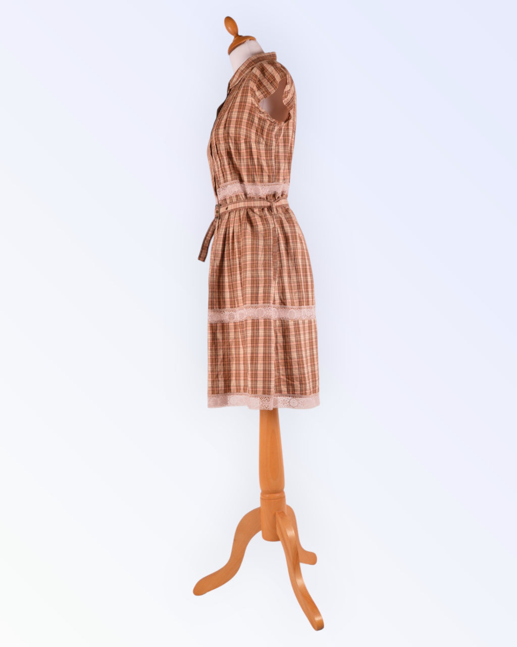 Rut m.fl. checked cotton summer dress