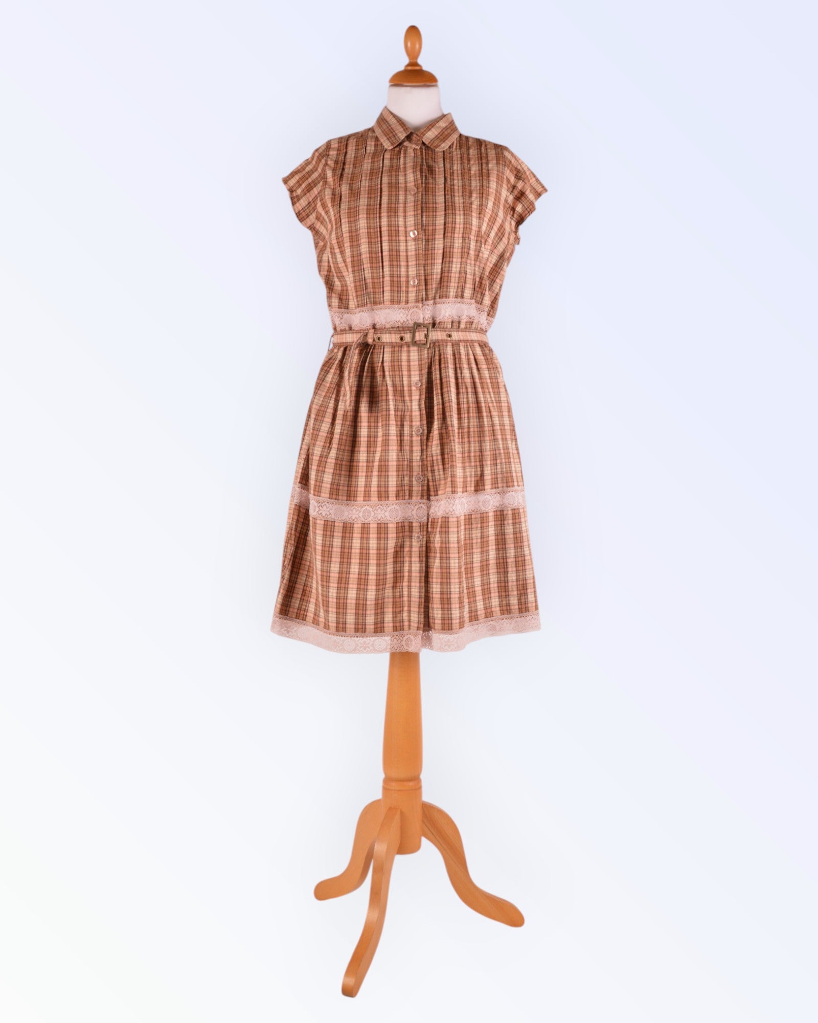 Rut m.fl. checked cotton summer dress