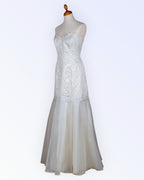 Off-white wedding dress