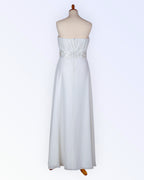 Off-white chiffon wedding dress