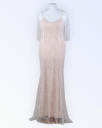 Sheer lace wedding dress