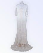 Sheer lace wedding dress