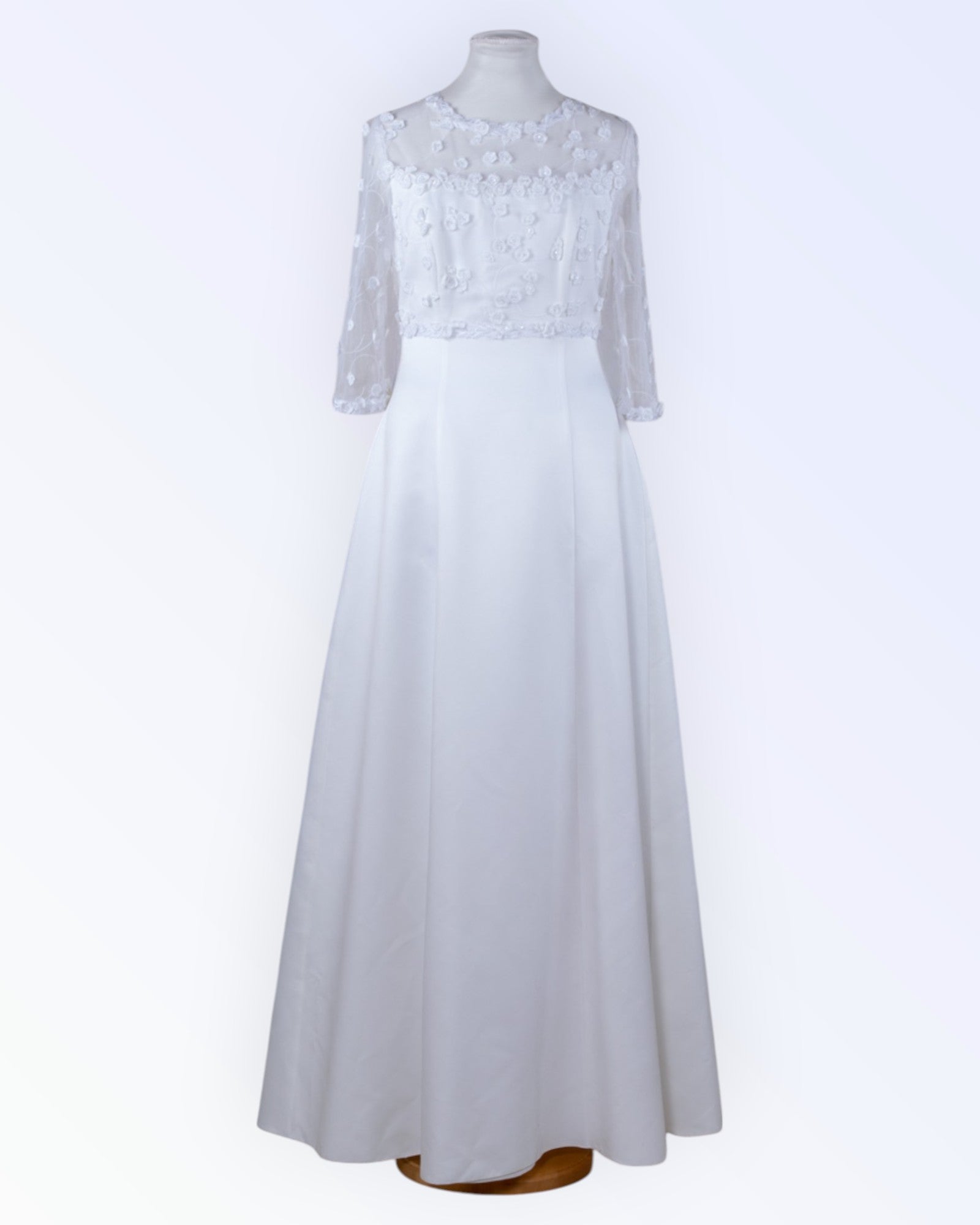 White A-line wedding dress
