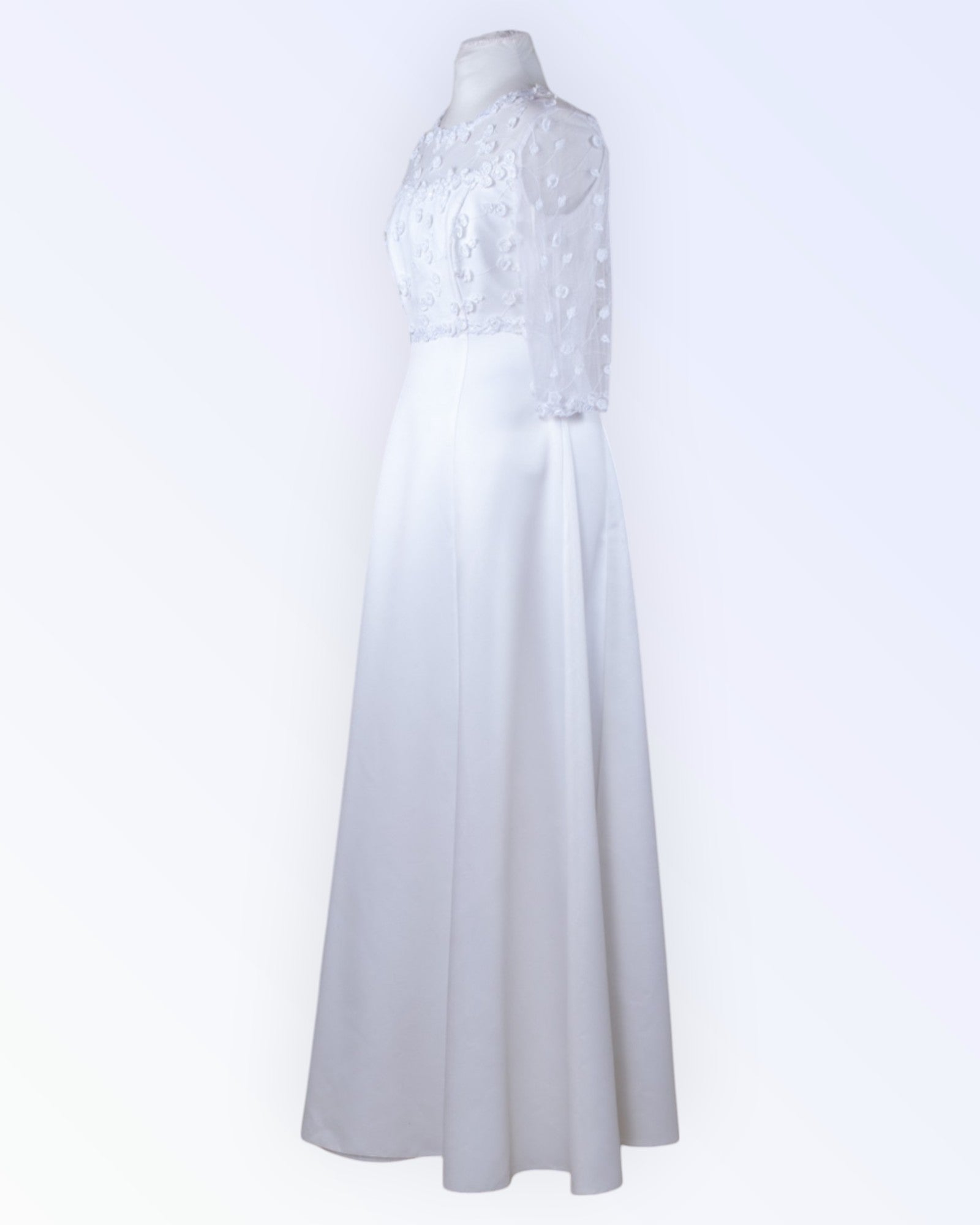 White A-line wedding dress