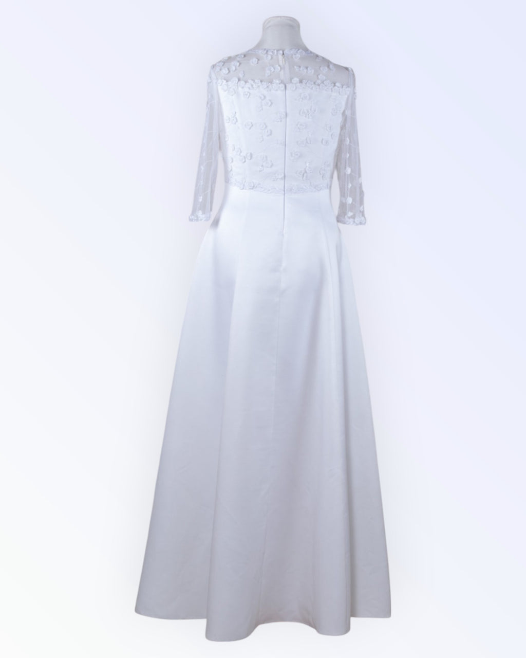 White A-line wedding dress