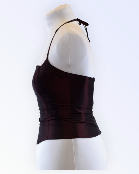 Chou Chou tumepunasest taftist top