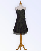 Dark green party dress