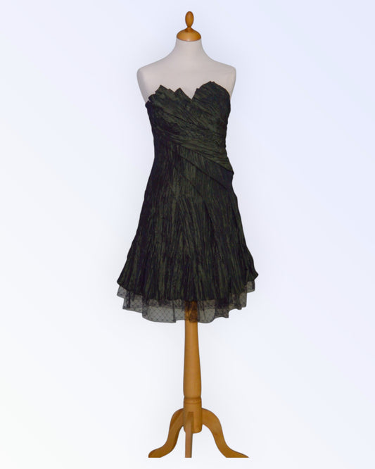 Dark green party dress