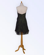 Dark green party dress