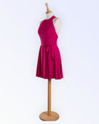 Vaarikapunasest šifoonist minikleit